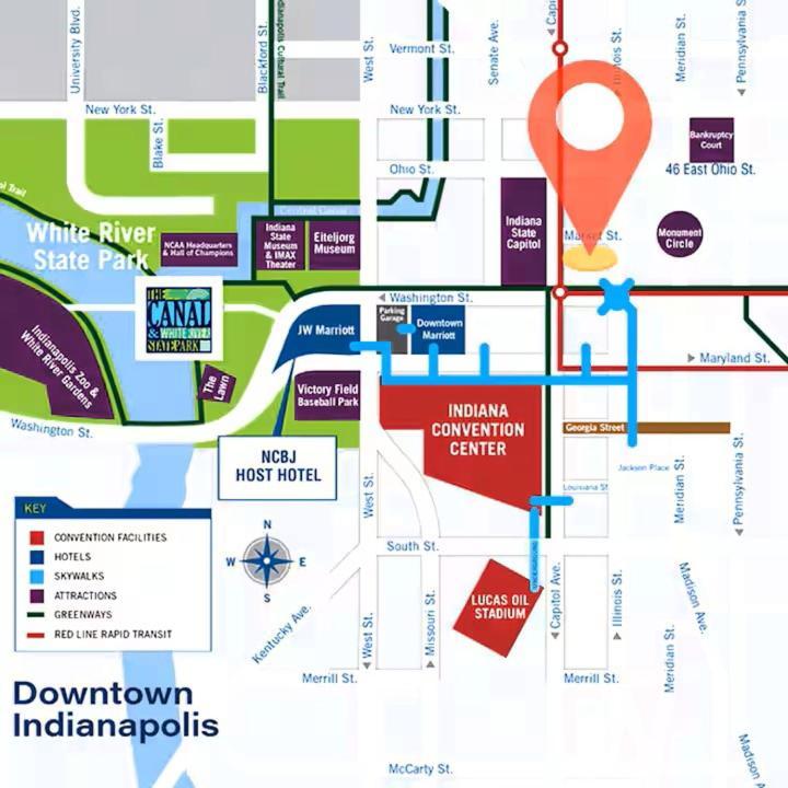 Free Parking! Downtown King Suite Lucas Oil- Conv Center Skywalk#1 Indianapolis Exteriér fotografie